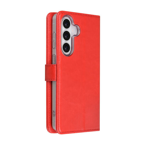 TUNIQ TUNIQ Galaxy S26 Plus Book type case - Card holder for 3 cards - Magnetic closure - Hanger - Red