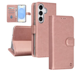 TUNIQ TUNIQ Galaxy S26 Book Case hoesje - Pasjeshouder voor 3 pasjes - Magneetsluiting - Hanger - Rose Gold
