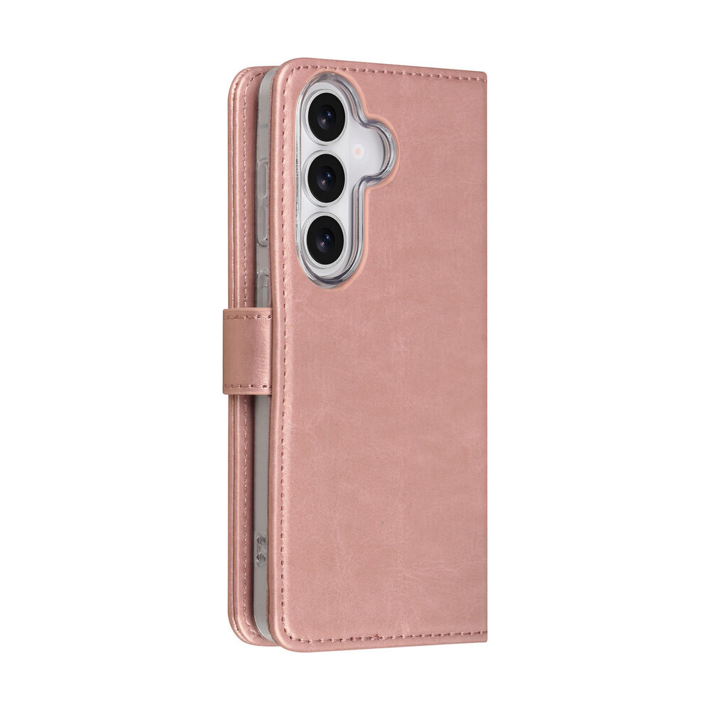 TUNIQ TUNIQ Galaxy S26 Book Case hoesje - Pasjeshouder voor 3 pasjes - Magneetsluiting - Hanger - Rose Gold