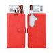 TUNIQ TUNIQ Galaxy S26 Book Case hoesje - Pasjeshouder voor 3 pasjes - Magneetsluiting - Hanger - Rood