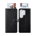 TUNIQ TUNIQ Galaxy S26 Ultra Book type case - Card holder for 3 cards - Magnetic closure - Hanger - Black