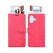 TUNIQ TUNIQ iPhone 17 Book type case - Card holder for 3 cards - Magnetic closure - Hanger - Hot Pink