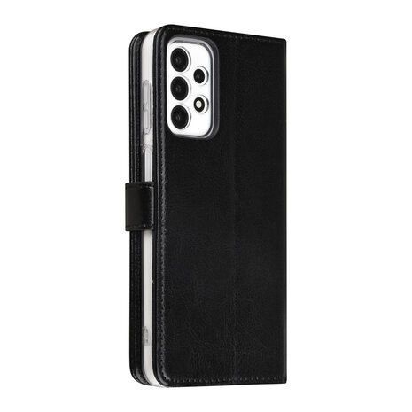 TUNIQ TUNIQ Galaxy A23 Book type case - Card holder for 3 cards - Magnetic closure - Hanger - Black