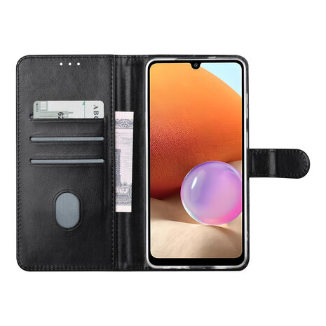 TUNIQ TUNIQ Galaxy A23 Book type case - Card holder for 3 cards - Magnetic closure - Hanger - Black