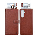TUNIQ TUNIQ Galaxy A25 Book type housse - Porte-cartes pour 3 cartes - Fermeture magnétique - Hanger - Marron