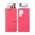 TUNIQ TUNIQ Galaxy S24 Ultra Book Case hoesje - Pasjeshouder voor 3 pasjes - Magneetsluiting - Hanger - Felroze