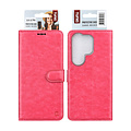 TUNIQ TUNIQ Galaxy S26 Ultra Book Case hoesje - Pasjeshouder voor 3 pasjes - Magneetsluiting - Hanger - Felroze