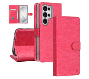 TUNIQ TUNIQ Galaxy S26 Ultra Book-Case hul - Kartenhalter für 3 Karten - Magnetverschluss - Aufhänger - Hot Pink