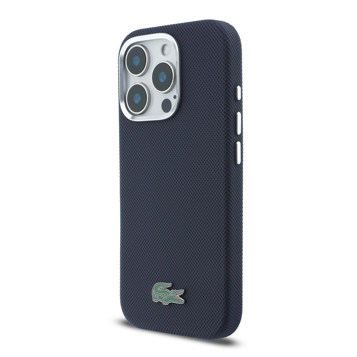 Lacoste Lacoste iPhone 16 Pro Backcover hoesje - MagSafe - Metal Edges - Iconic Petit Pique Logo - Navy, foto 2 van 6