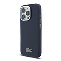 Lacoste Lacoste iPhone 16 Pro Max Back cover case - MagSafe - Metal Edges - Iconic Petit Pique Logo - Navy