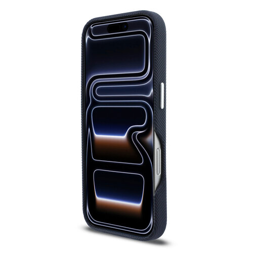 Lacoste Lacoste iPhone 16 Pro Max Back-Cover hul - MagSafe - Metal Edges - Iconic Petit Pique Logo - Navy