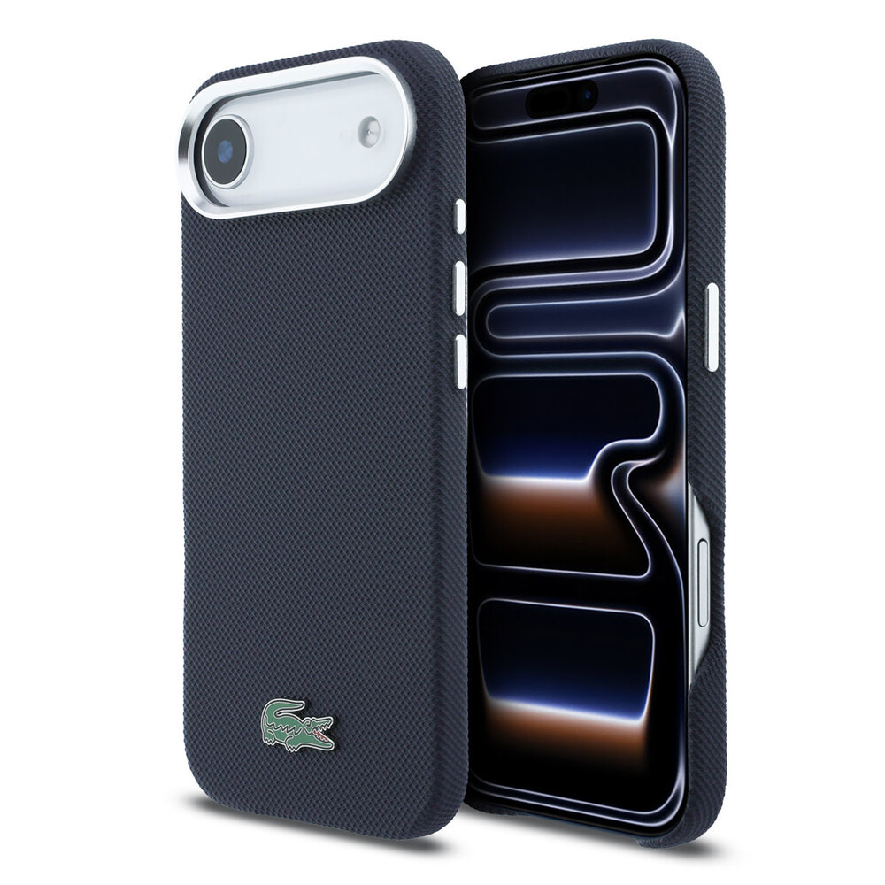 Lacoste Lacoste iPhone 17 Air Back cover coque - Navy - MagSafe - Metal Edges - Iconic Petit Pique Logo