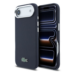 Lacoste iPhone 17 Air Back cover coque - Navy - MagSafe - Metal Edges - Iconic Petit Pique Logo