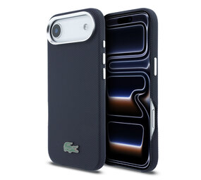 Lacoste Lacoste iPhone 17 Air Back-Cover hul - MagSafe - Metal Edges - Iconic Petit Pique Logo - Navy
