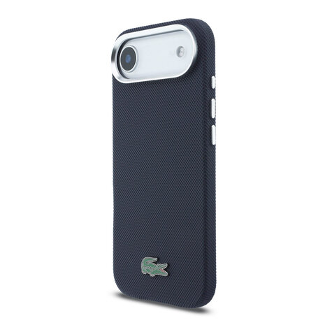 Lacoste Lacoste iPhone 17 Air Backcover hoesje - MagSafe - Metal Edges - Iconic Petit Pique Logo - Navy