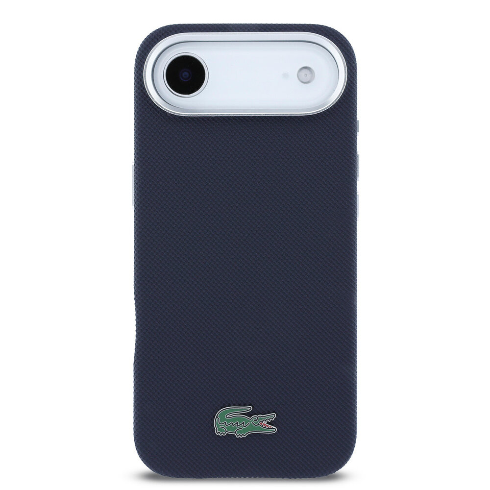 Lacoste Lacoste iPhone 17 Air Back cover coque - Navy - MagSafe - Metal Edges - Iconic Petit Pique Logo