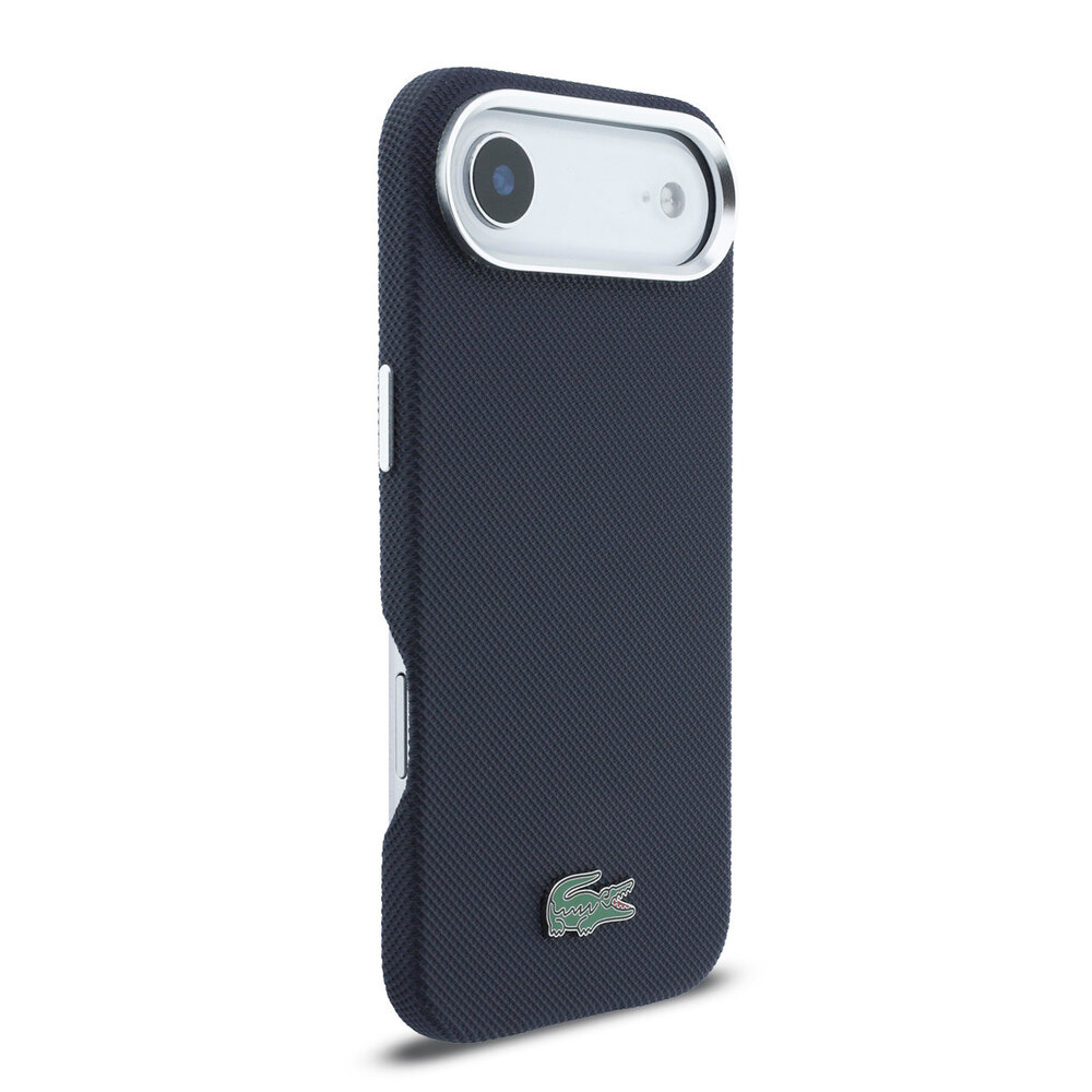 Lacoste Lacoste iPhone 17 Air Back cover case - MagSafe - Metal Edges - Iconic Petit Pique Logo - Navy