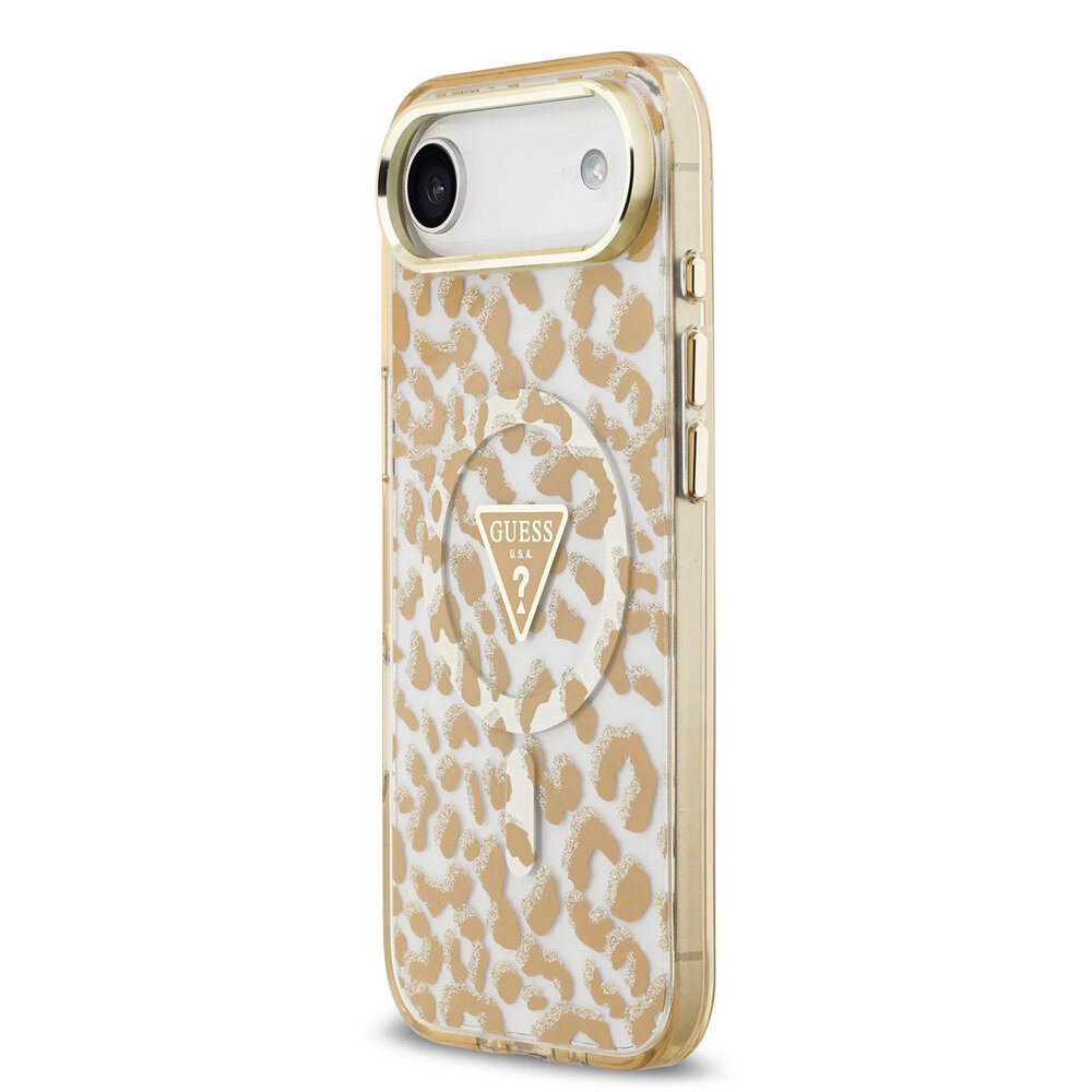 Guess Guess iPhone 17 Air Back-Cover hul - Magsafe - Leopard Glitter Edition - Braun