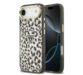 Guess Guess iPhone 17 Air Back cover case - Magsafe - Leopard Glitter Edition - Black