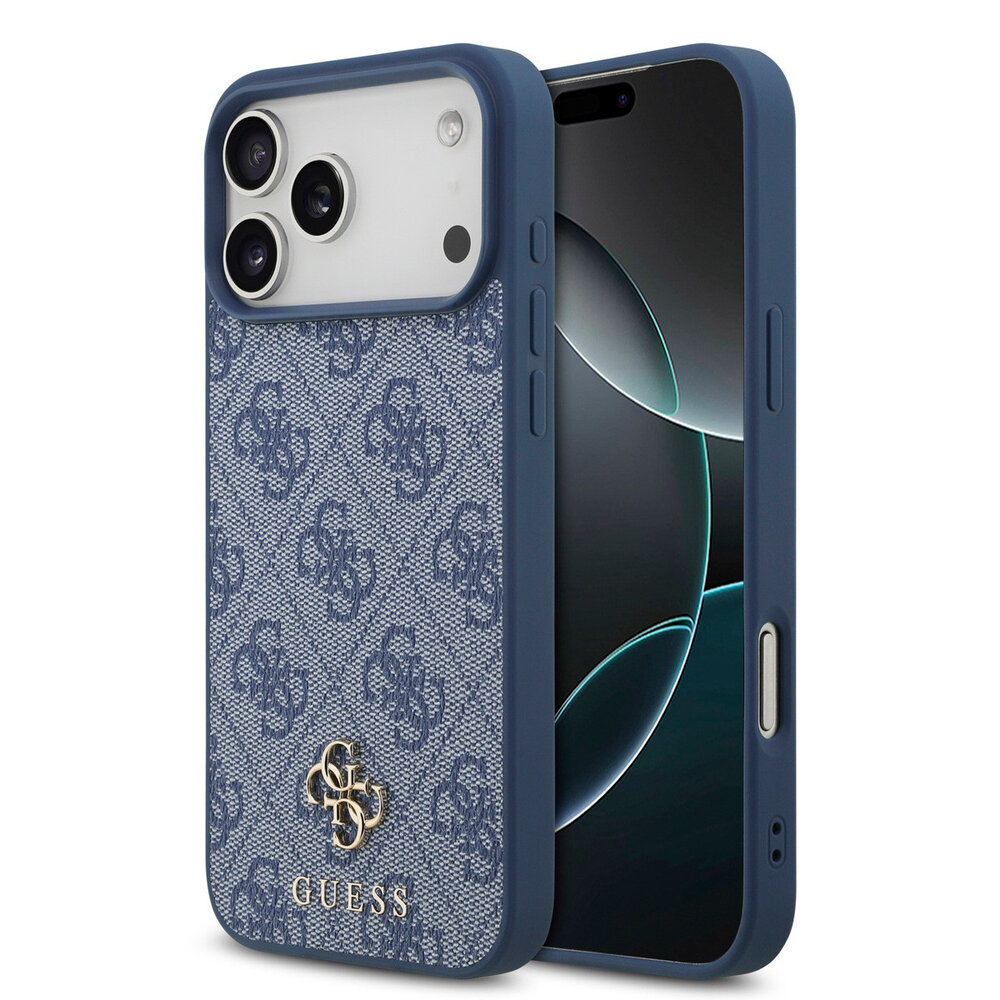 Guess Guess iPhone 17 Pro Max Back-Cover hul - MagSafe - Small 4G & Classic Metal Logo - Blau
