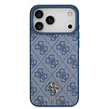 Guess Guess iPhone 17 Pro Max/iPhone 18 Pro Max Handyhülle MagSafe Kleines 4G-Motiv und klassisches Metalllogo - Blau