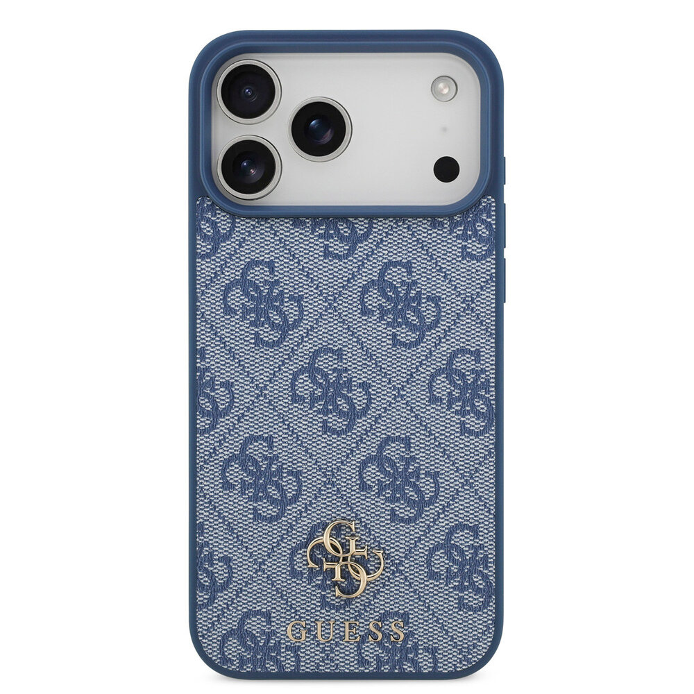 Guess Guess iPhone 17 Pro Max Back cover case - MagSafe - Small 4G & Classic Metal Logo - Blue