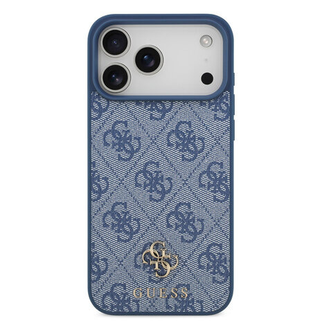 Guess Guess iPhone 17 Pro Max Back-Cover hul - MagSafe - Small 4G & Classic Metal Logo - Blau