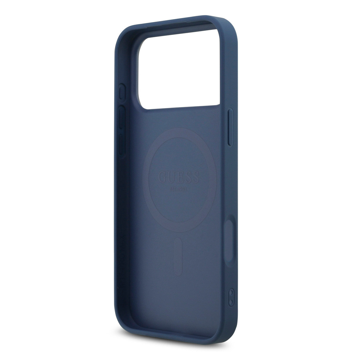 Guess Guess iPhone 17 Pro Max Backcover hoesje - MagSafe - Small 4G & Classic Metal Logo - Blauw, foto 6 van 6