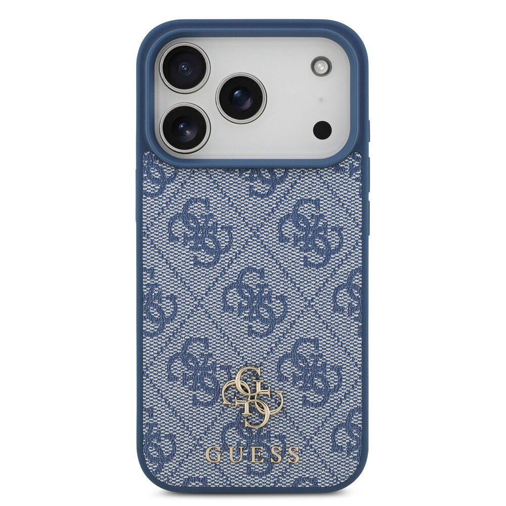 Guess Guess iPhone 17 Pro Back cover case - MagSafe - Small 4G & Classic Metal Logo - Blue
