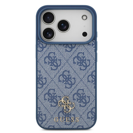 Guess Guess iPhone 17 Pro Backcover hoesje - MagSafe - Small 4G & Classic Metal Logo - Blauw