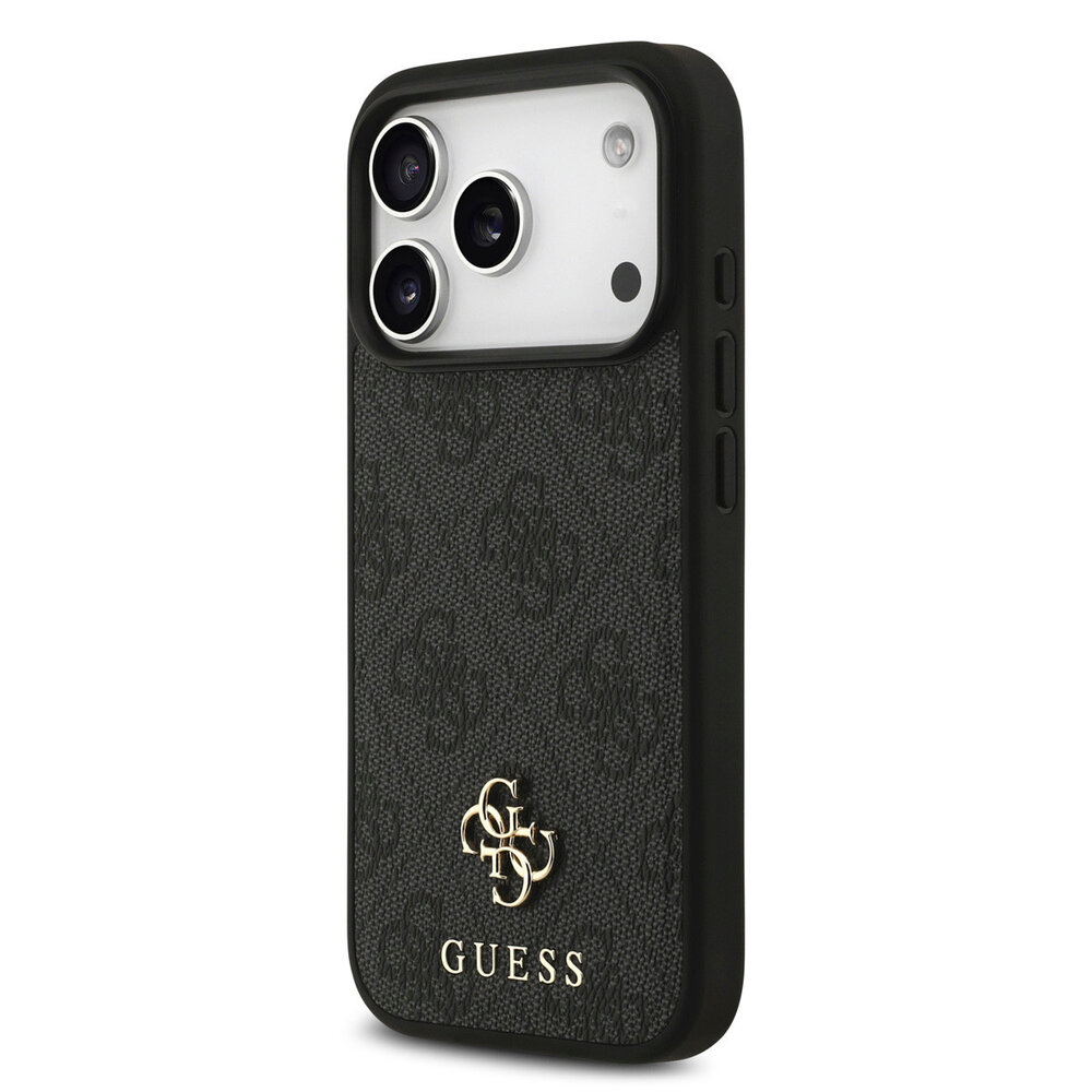 Guess Guess iPhone 17 Pro Back cover case - MagSafe - Small 4G & Classic Metal Logo - Black
