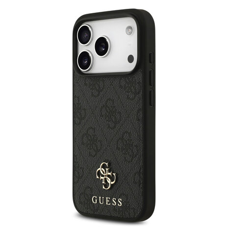 Guess Guess iPhone 17 Pro Back cover case - MagSafe - Small 4G & Classic Metal Logo - Black