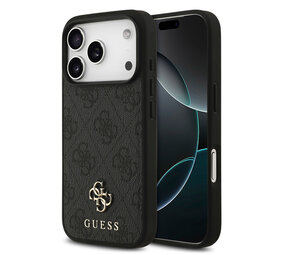 Guess Guess iPhone 17 Pro Backcover hoesje - MagSafe - Small 4G & Classic Metal Logo - Zwart