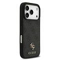 Guess Guess iPhone 17 Pro/iPhone 18 Pro Coque arrière MagSafe Petit motif 4G et logo métallique classique - Noir