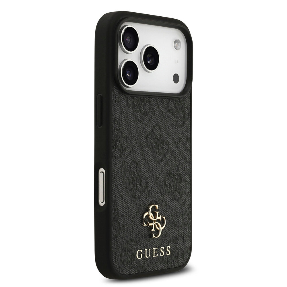 Guess Guess iPhone 17 Pro Backcover hoesje - MagSafe - Small 4G & Classic Metal Logo - Zwart