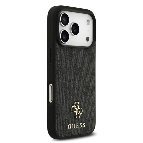 Guess Guess iPhone 17 Pro/iPhone 18 Pro Handyhülle MagSafe Kleines 4G-Motiv und klassisches Metalllogo - Schwarz
