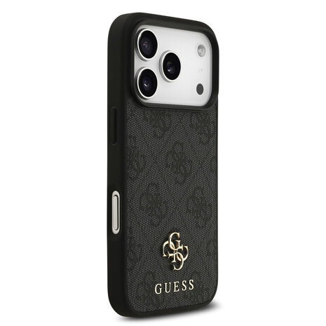 Guess Guess iPhone 17 Pro Back cover coque - Noir - MagSafe - Small 4G & Classic Metal Logo