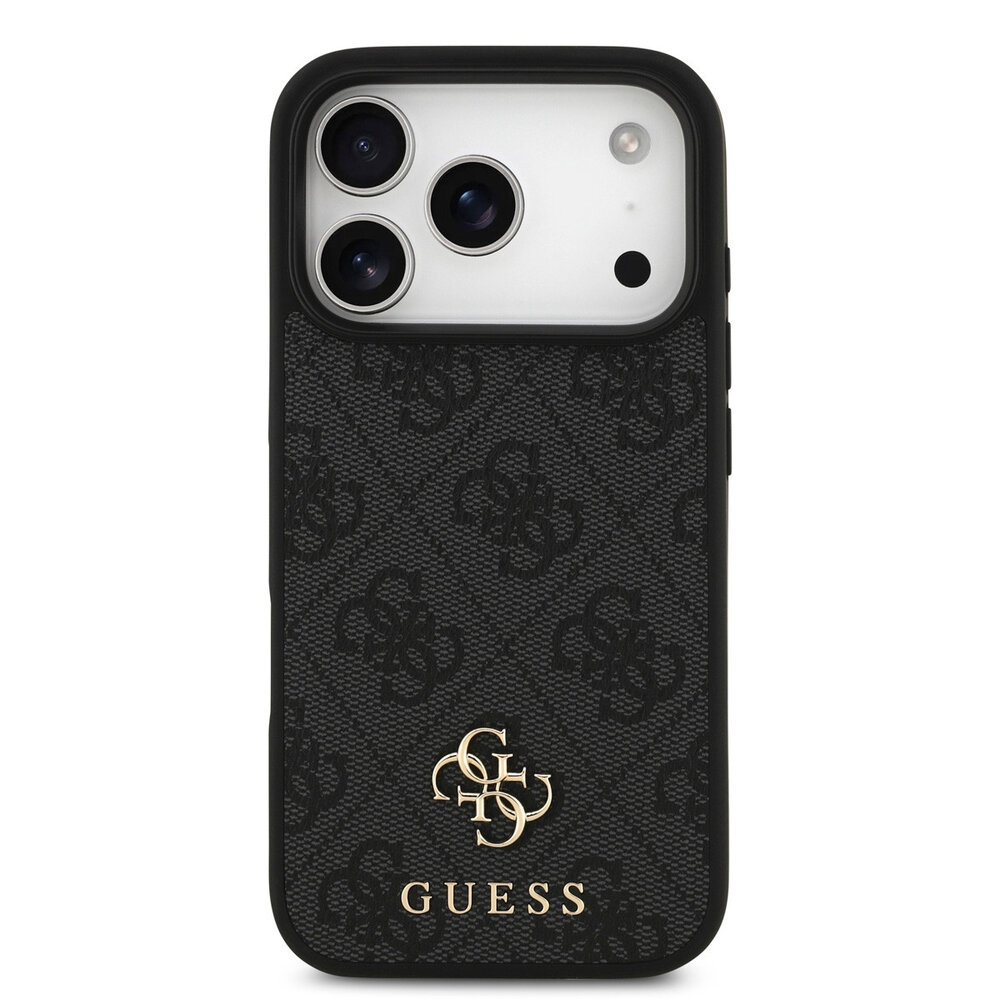 Guess Guess iPhone 17 Pro Backcover hoesje - MagSafe - Small 4G & Classic Metal Logo - Zwart