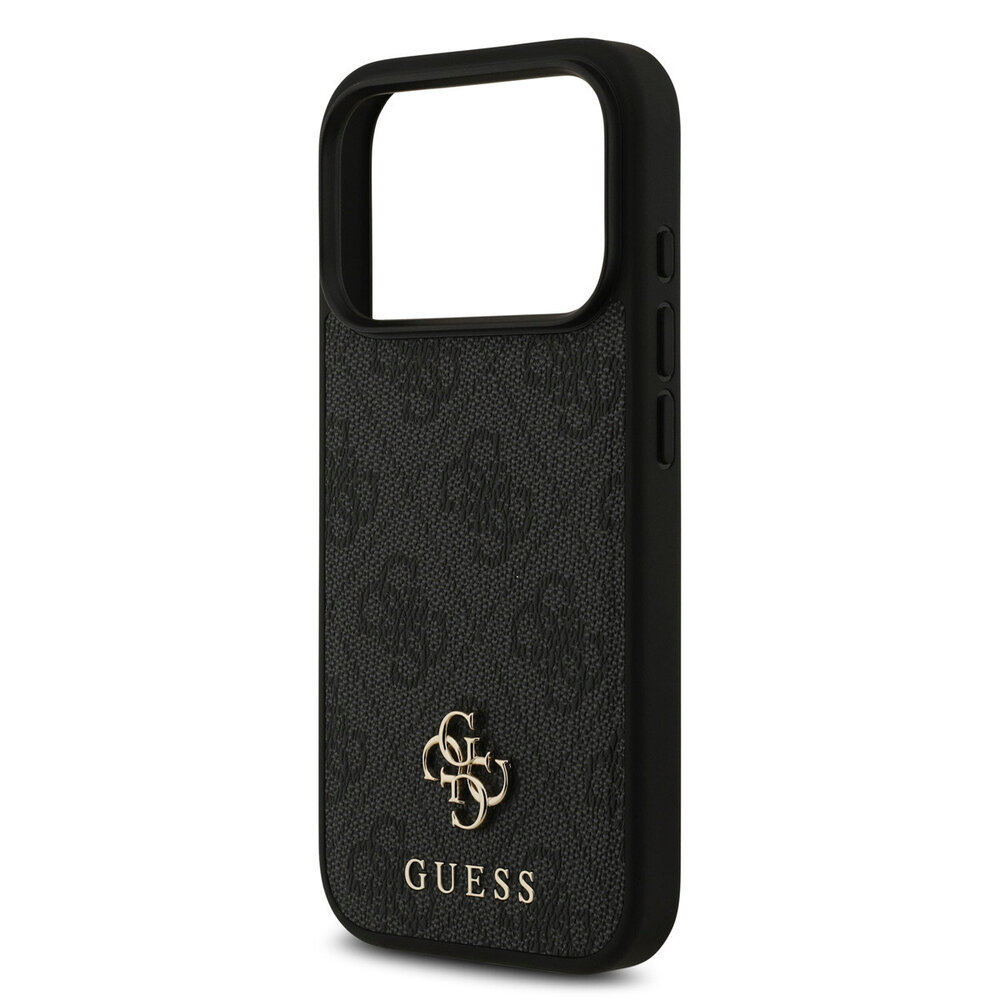 Guess Guess iPhone 17 Pro Backcover hoesje - MagSafe - Small 4G & Classic Metal Logo - Zwart