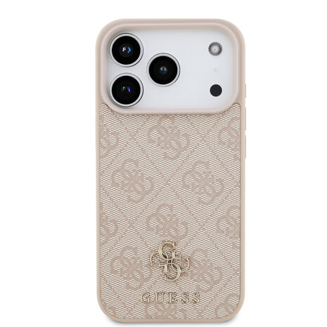 Guess Guess iPhone 17 Pro Back-Cover hul - MagSafe - Small 4G & Classic Metal Logo - Rosa Guess Guess iPhone 17 Pro Back-Cover hul - MagSafe - Small 4G & Classic Metal Logo - Rosa
