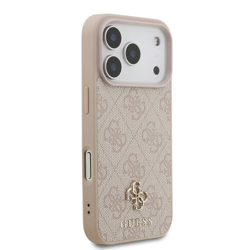 Guess Guess iPhone 17 Pro/iPhone 18 Pro Handyhülle MagSafe Kleines 4G-Motiv und klassisches Metalllogo - Rosa