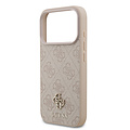 Guess Guess iPhone 17 Pro/iPhone 18 Pro Coque arrière MagSafe Petit motif 4G et logo métallique classique - Rose