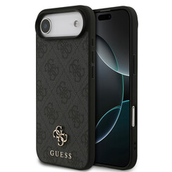 Guess iPhone 17 Air Backcover hoesje - MagSafe - Small 4G & Classic Metal Logo - Zwart