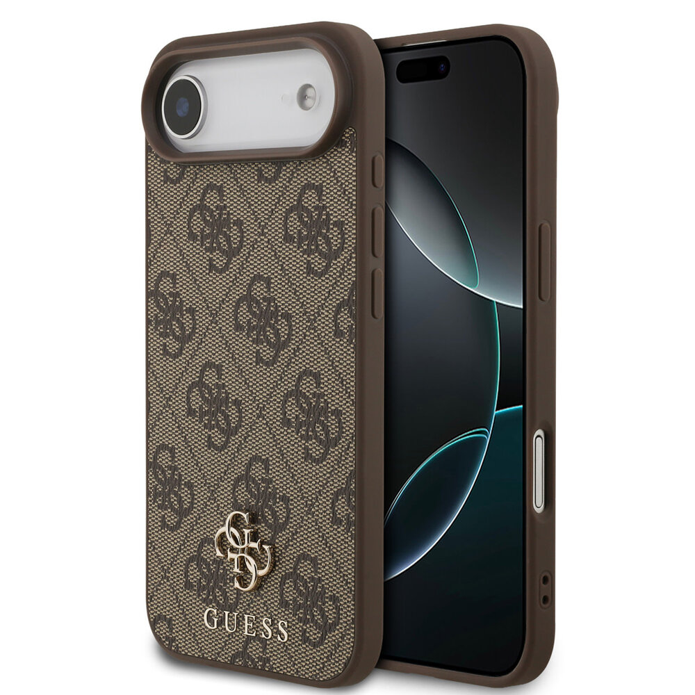 Guess Guess iPhone 17 Air Backcover hoesje - MagSafe - Small 4G & Classic Metal Logo - Bruin