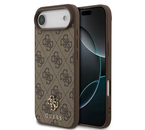 Guess Guess iPhone 17 Air Back cover coque - Marron - MagSafe - Small 4G & Classic Metal Logo
