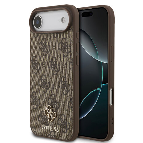 Guess Guess iPhone 17 Air Back cover case - MagSafe - Small 4G & Classic Metal Logo - Brown
