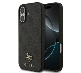 Guess Guess iPhone 17 Back-Cover hul - MagSafe - Small 4G & Classic Metal Logo - Schwarz