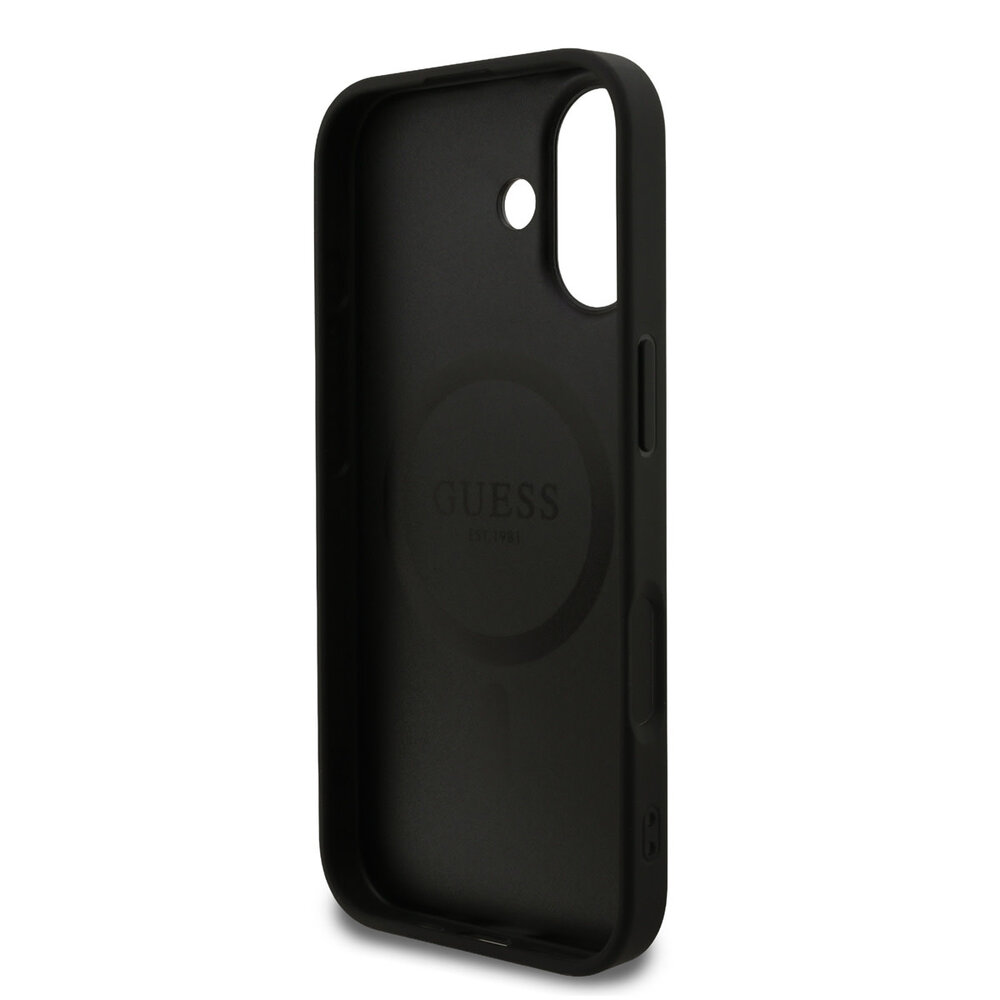 Guess Guess iPhone 17 Backcover hoesje - MagSafe - Small 4G & Classic Metal Logo - Zwart