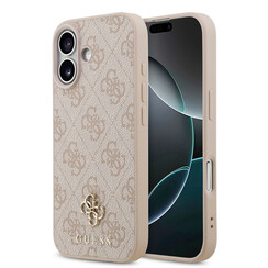 Guess iPhone 17 Backcover hoesje - MagSafe - Small 4G & Classic Metal Logo - Roze
