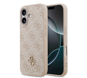 Guess Guess iPhone 17 Back cover coque - Rose - MagSafe - Small 4G & Classic Metal Logo